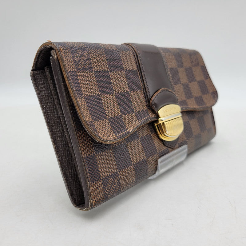 【中古品】【メンズ/レディース】 LOUIS VUITTON ルイ・ヴィトン N61747 CA3192 ダミエ・エベヌ ポルトフォイユ・システィナ 財布 長財布 179-260527-cs-14-izu カラー：ブラウン 万代Net店