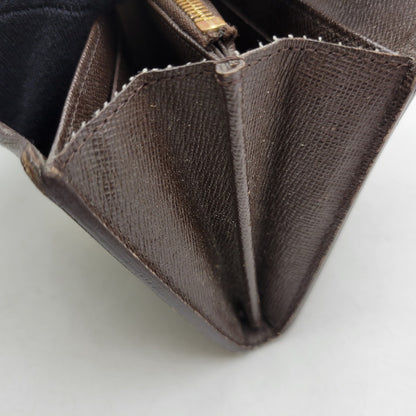 【中古品】【メンズ/レディース】 LOUIS VUITTON ルイ・ヴィトン N61747 CA3192 ダミエ・エベヌ ポルトフォイユ・システィナ 財布 長財布 179-260527-cs-14-izu カラー：ブラウン 万代Net店