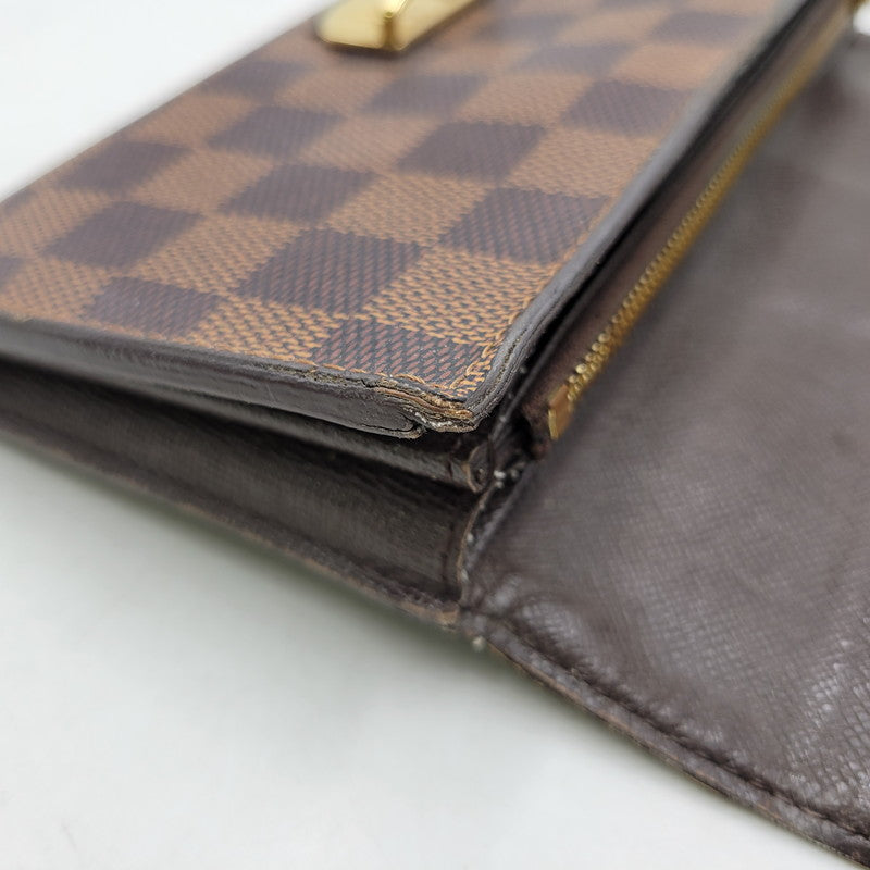 【中古品】【メンズ/レディース】 LOUIS VUITTON ルイ・ヴィトン N61747 CA3192 ダミエ・エベヌ ポルトフォイユ・システィナ 財布 長財布 179-260527-cs-14-izu カラー：ブラウン 万代Net店
