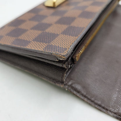 【中古品】【メンズ/レディース】 LOUIS VUITTON ルイ・ヴィトン N61747 CA3192 ダミエ・エベヌ ポルトフォイユ・システィナ 財布 長財布 179-260527-cs-14-izu カラー：ブラウン 万代Net店