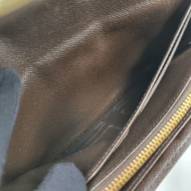 【中古品】【メンズ/レディース】 LOUIS VUITTON ルイ・ヴィトン N61747 CA3192 ダミエ・エベヌ ポルトフォイユ・システィナ 財布 長財布 179-260527-cs-14-izu カラー：ブラウン 万代Net店