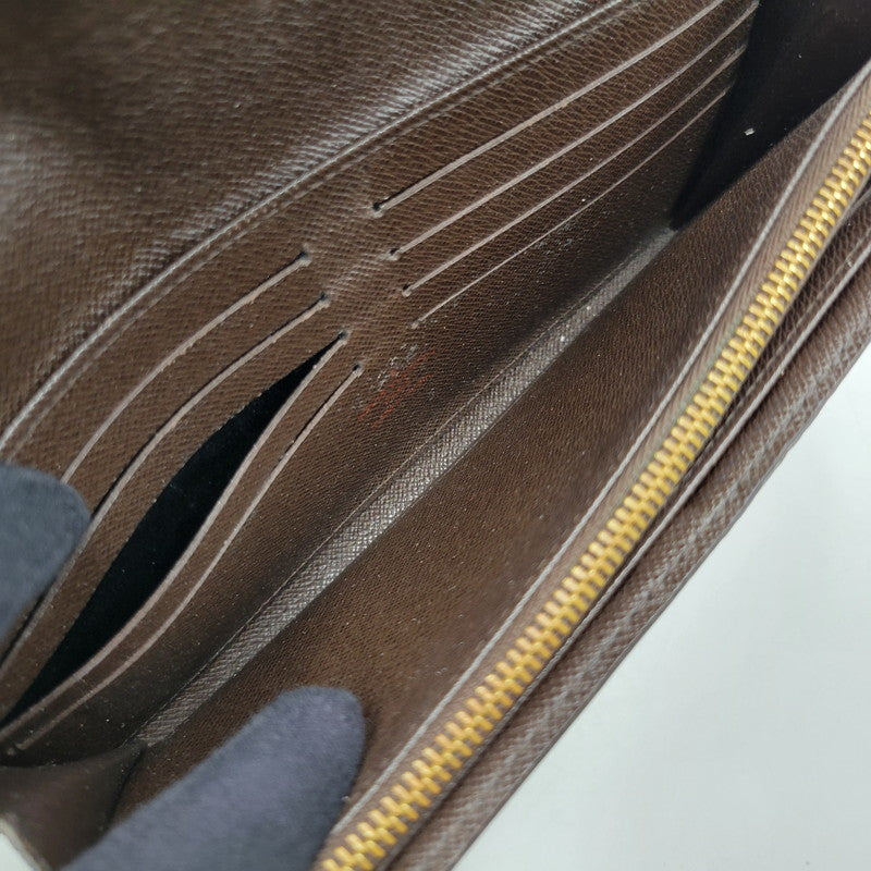 【中古品】【メンズ/レディース】 LOUIS VUITTON ルイ・ヴィトン N61747 CA3192 ダミエ・エベヌ ポルトフォイユ・システィナ 財布 長財布 179-260527-cs-14-izu カラー：ブラウン 万代Net店