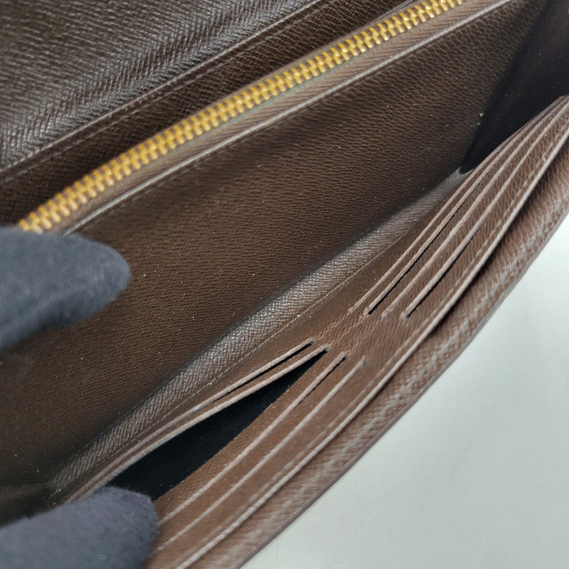 【中古品】【メンズ/レディース】 LOUIS VUITTON ルイ・ヴィトン N61747 CA3192 ダミエ・エベヌ ポルトフォイユ・システィナ 財布 長財布 179-260527-cs-14-izu カラー：ブラウン 万代Net店