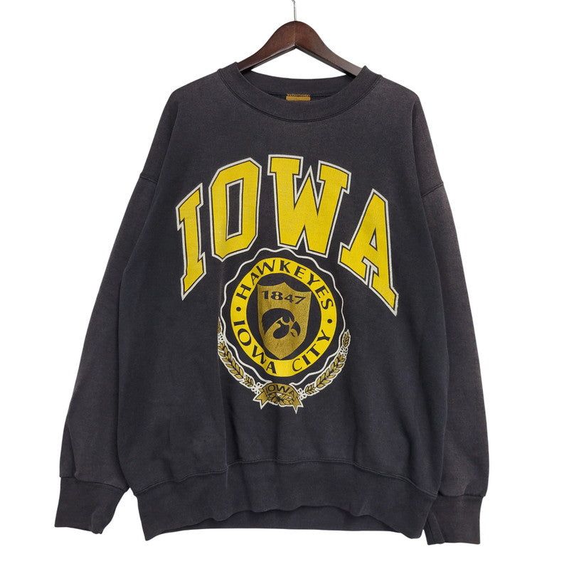 【中古品】【メンズ】 NUTMEG ナツメグ IOWA CREWNECK SWEAT クルーネック スウェット USA製 長袖 トップス 146-260614-as-07-izu サイズ：XL カラー：ブラック 万代Net店