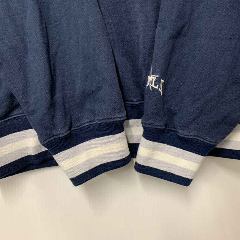 【中古品】【メンズ】 XLARGE エクストララージ 101233012017 BASEBALL LOGO EMBROIDERED V NECK SWEATSHIRT ベースボール ロゴ エンブロイダード Vネック スウェットシャツ トップス 長袖 142-260526-ya-07-izu サイズ：L カラー：ネイビー 万代Net店