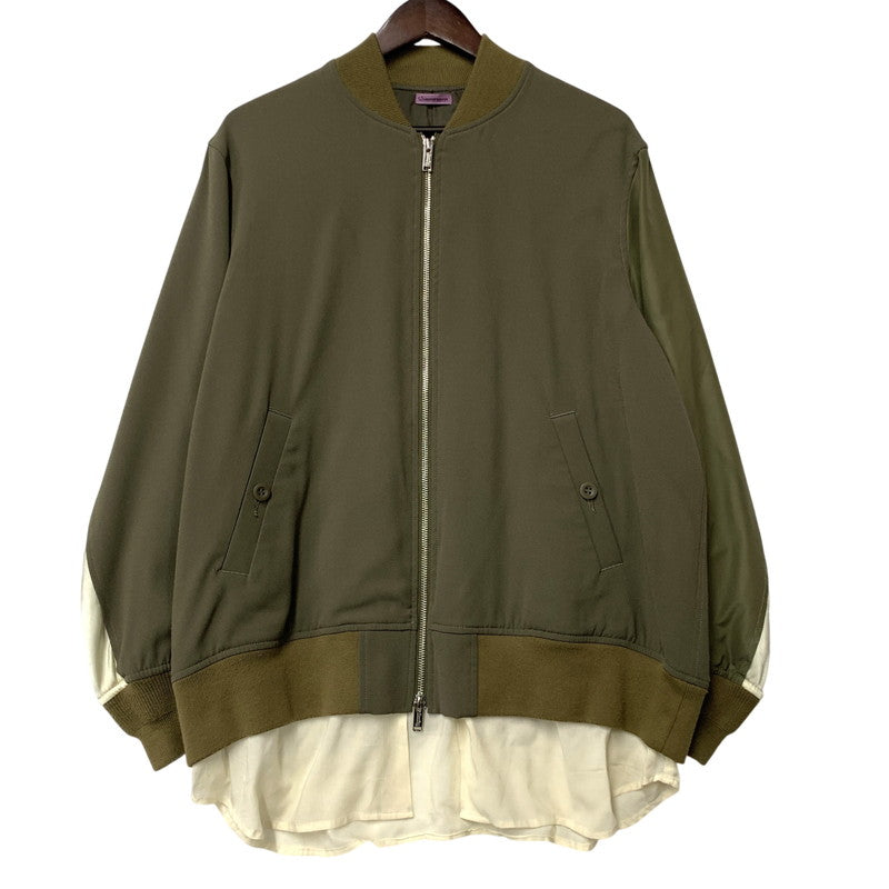 【中古品】【レディース】 SUEUNDERCOVER スーアンダーカバー SUY1201 異素材 BLOUSON ブルゾン アウター 168-260517-kh-22-izu サイズ：2 カラー：カーキ×クリーム 万代Net店