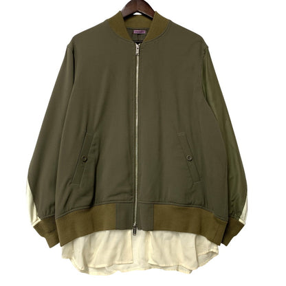 【中古品】【レディース】 SUEUNDERCOVER スーアンダーカバー SUY1201 異素材 BLOUSON ブルゾン アウター 168-260517-kh-22-izu サイズ：2 カラー：カーキ×クリーム 万代Net店
