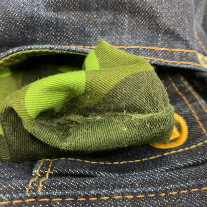 【中古品】【メンズ】 OLD A BATHING APE オールド・ア・ベイシング・エイプ 00S CROWN APE HEAD DENIM PANTS クラウン エイプ ヘッド デニム パンツ ズボン ボトムス 153-260526-ya-13-izu サイズ：S カラー：インディゴ 万代Net店