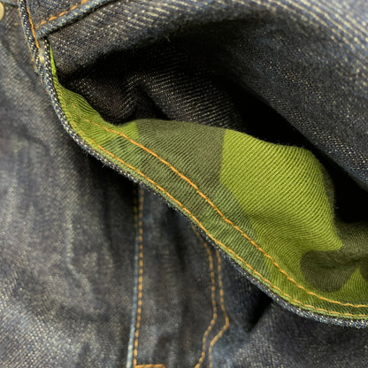 【中古品】【メンズ】 OLD A BATHING APE オールド・ア・ベイシング・エイプ 00S CROWN APE HEAD DENIM PANTS クラウン エイプ ヘッド デニム パンツ ズボン ボトムス 153-260526-ya-13-izu サイズ：S カラー：インディゴ 万代Net店