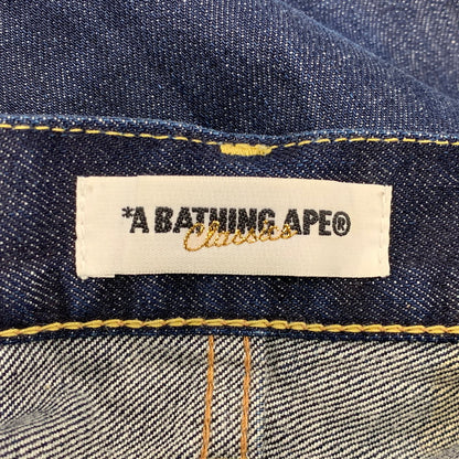 【中古品】【メンズ】 OLD A BATHING APE オールド・ア・ベイシング・エイプ 00S CROWN APE HEAD DENIM PANTS クラウン エイプ ヘッド デニム パンツ ズボン ボトムス 153-260526-ya-13-izu サイズ：S カラー：インディゴ 万代Net店