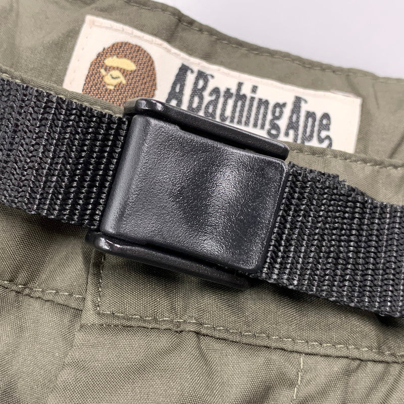 【中古品】【メンズ】 A BATHING APE アベイシングエイプ 001SPA301008X NYLON SHORTS ナイロン ショーツ ハーフパンツ 153-260526-ya-09-izu サイズ：M カラー：KHAKI 万代Net店