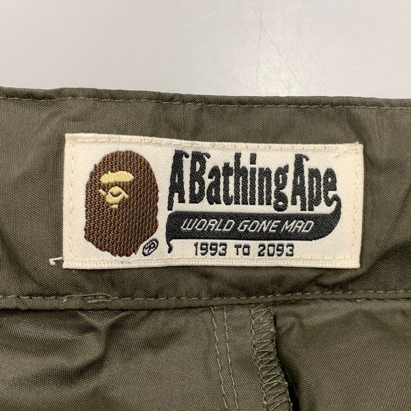 【中古品】【メンズ】 A BATHING APE アベイシングエイプ 001SPA301008X NYLON SHORTS ナイロン ショーツ ハーフパンツ 153-260526-ya-09-izu サイズ：M カラー：KHAKI 万代Net店