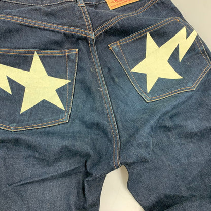 【中古品】【メンズ】 A BATHING APE アベイシングエイプ BAPE STA DENIM PANTS ベイプ スタ デニム パンツ ボトムス 153-260517-kh-15-izu サイズ：XS カラー：インディゴ 万代Net店