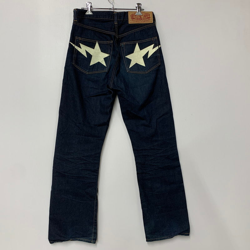【中古品】【メンズ】 A BATHING APE アベイシングエイプ BAPE STA DENIM PANTS ベイプ スタ デニム パンツ ボトムス 153-260517-kh-15-izu サイズ：XS カラー：インディゴ 万代Net店