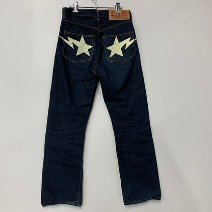 【中古品】【メンズ】 A BATHING APE アベイシングエイプ BAPE STA DENIM PANTS ベイプ スタ デニム パンツ ボトムス 153-260517-kh-15-izu サイズ：XS カラー：インディゴ 万代Net店