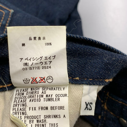【中古品】【メンズ】 A BATHING APE アベイシングエイプ BAPE STA DENIM PANTS ベイプ スタ デニム パンツ ボトムス 153-260517-kh-15-izu サイズ：XS カラー：インディゴ 万代Net店