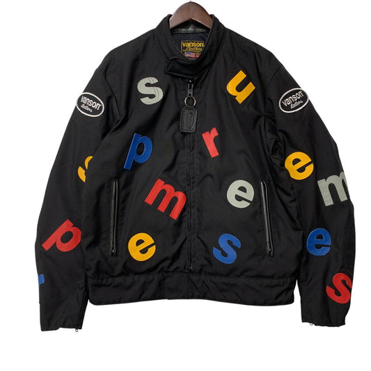 【中古品】【メンズ】 SUPREME×VANSON LEATHERS シュプリーム×バンソンレザーズ 20SS LETTERS CORDURA JACKET レターズ コーデュラ ジャケット アウター 149-260517-cs-27-izu サイズ：L カラー：ブラック 万代Net店