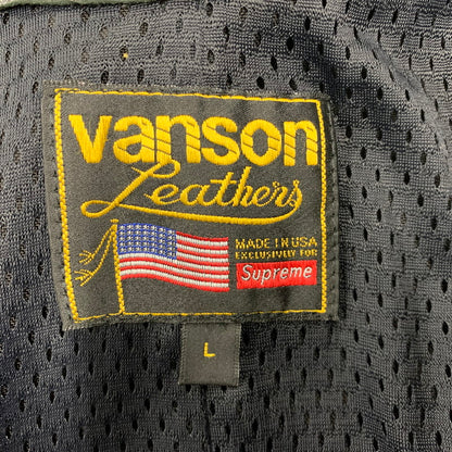 【中古品】【メンズ】 SUPREME×VANSON LEATHERS シュプリーム×バンソンレザーズ 20SS LETTERS CORDURA JACKET レターズ コーデュラ ジャケット アウター 149-260517-cs-27-izu サイズ：L カラー：ブラック 万代Net店