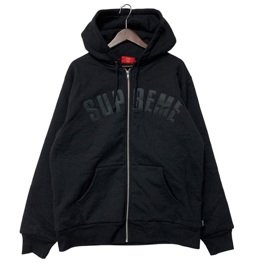 【中古美品】【メンズ】 SUPREME シュプリーム 17FW ARC LOGO THERMAL ZIP UP HOODIE アーク ロゴ サーマル ジップアップ フーディー トップス 長袖 149-260517-cs-25-izu サイズ：L カラー：ブラック 万代Net店