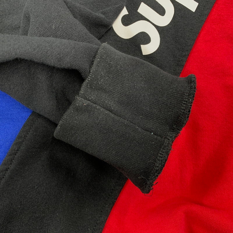 【中古品】【メンズ】 SUPREME シュプリーム 15SS ATHLETIC SPLIT CREWNECK SWEATSHIRT アスレティック スプリット クルーネック スウェットシャツ トップス 長袖 149-260517-cs-26-izu サイズ：L カラー：ブラック 万代Net店