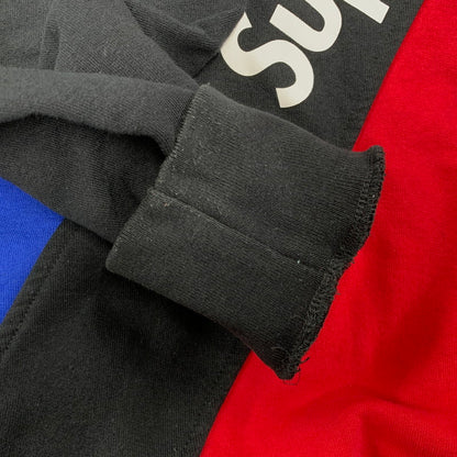 【中古品】【メンズ】 SUPREME シュプリーム 15SS ATHLETIC SPLIT CREWNECK SWEATSHIRT アスレティック スプリット クルーネック スウェットシャツ トップス 長袖 149-260517-cs-26-izu サイズ：L カラー：ブラック 万代Net店