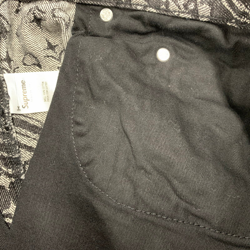【中古美品】【メンズ】 SUPREME シュプリーム 25SS BANDANA JACQUARD BAGGY JEAN バンダナ ジャガード バギー ジーンズ パンツ ボトムス ズボン 149-260517-cs-28-izu サイズ：34 カラー：ブラック 万代Net店