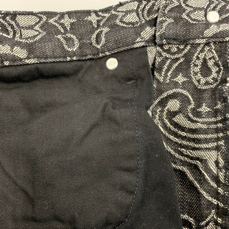 【中古美品】【メンズ】 SUPREME シュプリーム 25SS BANDANA JACQUARD BAGGY JEAN バンダナ ジャガード バギー ジーンズ パンツ ボトムス ズボン 149-260517-cs-28-izu サイズ：34 カラー：ブラック 万代Net店