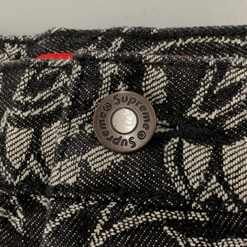 【中古美品】【メンズ】 SUPREME シュプリーム 25SS BANDANA JACQUARD BAGGY JEAN バンダナ ジャガード バギー ジーンズ パンツ ボトムス ズボン 149-260517-cs-28-izu サイズ：34 カラー：ブラック 万代Net店