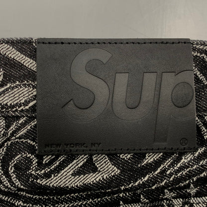 【中古美品】【メンズ】 SUPREME シュプリーム 25SS BANDANA JACQUARD BAGGY JEAN バンダナ ジャガード バギー ジーンズ パンツ ボトムス ズボン 149-260517-cs-28-izu サイズ：34 カラー：ブラック 万代Net店