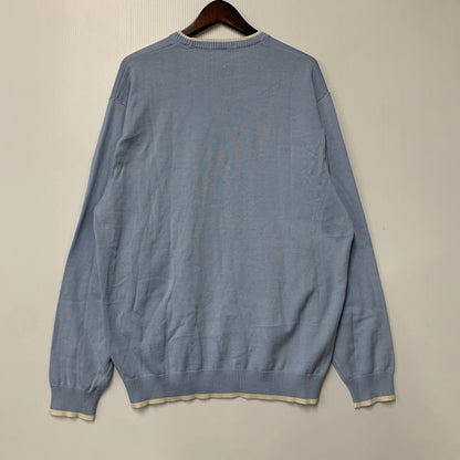 【中古品】【メンズ】 SUPREME シュプリーム 20SS CHEST STRIPE SWEATER チェスト ストライプ セーター トップス 長袖 149-260517-cs-24-izu サイズ：XL カラー：ライトブルー 万代Net店