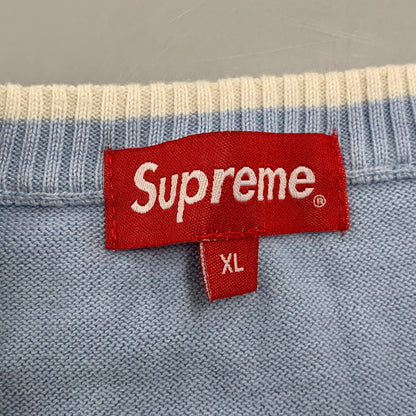【中古品】【メンズ】 SUPREME シュプリーム 20SS CHEST STRIPE SWEATER チェスト ストライプ セーター トップス 長袖 149-260517-cs-24-izu サイズ：XL カラー：ライトブルー 万代Net店