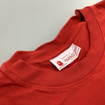 【中古品】【メンズ】 BAPE ベイプ × MITCHELL&NESS ミッチェルアンドネス BULLS TEE ブルズ Tシャツ トップス 142-260517-kh-18-izu サイズ：M カラー：レッド 万代Net店