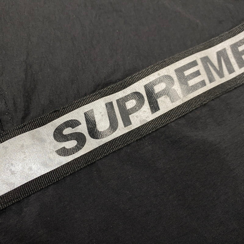【中古品】【メンズ】 SUPREME シュプリーム 18SS REFLECTIVE TAPING HOODED PULLOVER リフレクティヴ テーピング フーデッド プルオーバー アウター 149-260518-cs-02-izu サイズ：L カラー：ブラック 万代Net店