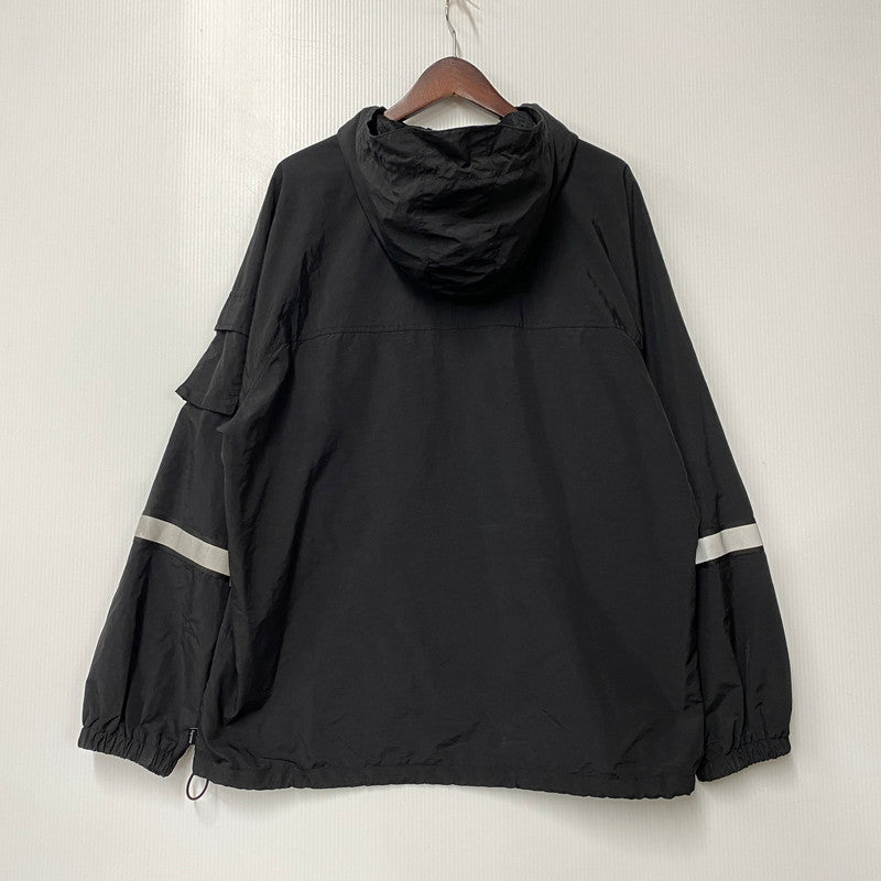 【中古品】【メンズ】 SUPREME シュプリーム 18SS REFLECTIVE TAPING HOODED PULLOVER リフレクティヴ テーピング フーデッド プルオーバー アウター 149-260518-cs-02-izu サイズ：L カラー：ブラック 万代Net店