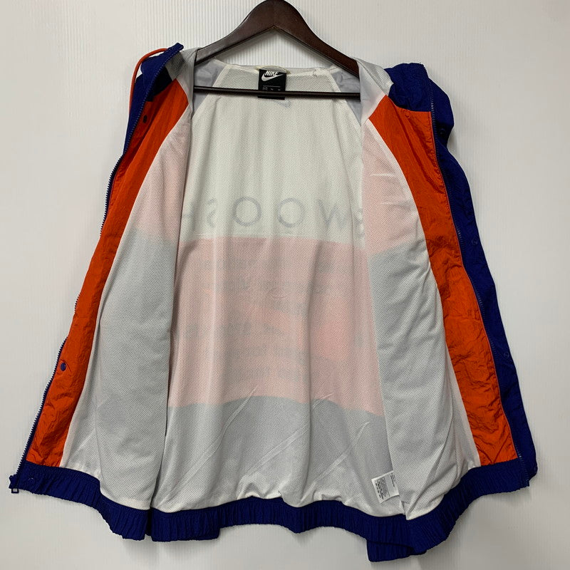 【中古品】【メンズ】 NIKE ナイキ CJ4889-455 NYLON HOODIE JACKET ナイロン フーディー ジャケット アウター　 148-260526-ya-06-izu サイズ：XL カラー：NAVY×ORANGE 万代Net店