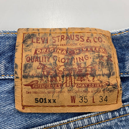 【中古品】【メンズ】 LEVI'S リーバイス 501-0000 刻印524 USA製 90’S DENIM SHORTS デニム ショーツ ハーフパンツ 157-260526-ya-14-izu サイズ：35×34 カラー：インディゴ 万代Net店