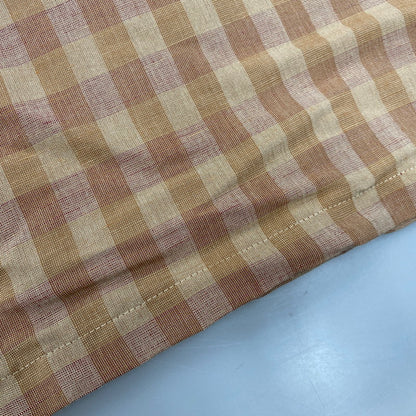【中古品】【メンズ】 GREG NORMAN COLLECTION グレッグノーマン コレクション LINEN RAYON CHECK SHIRT リネン レーヨン チェックシャツ スリランカ製 半袖 146-260610-as-05-izu サイズ：XL カラー：ブラウン 万代Net店
