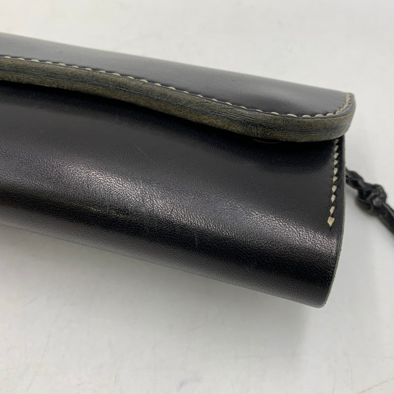 【中古品】【メンズ/レディース】 HEAVY LEATHER WORKS ヘビーレザーワークス LONG WALLET ロング ウォレット 財布 200-260519-kh-07-izu カラー：ブラック 万代Net店