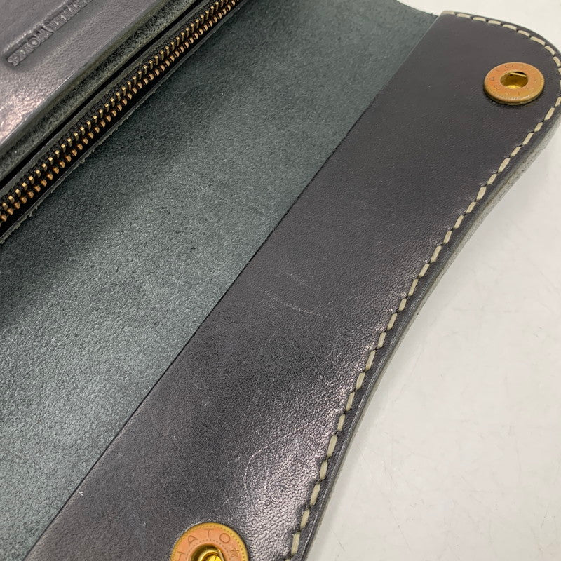 【中古品】【メンズ/レディース】 HEAVY LEATHER WORKS ヘビーレザーワークス LONG WALLET ロング ウォレット 財布 200-260519-kh-07-izu カラー：ブラック 万代Net店