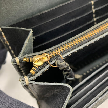 【中古品】【メンズ/レディース】 HEAVY LEATHER WORKS ヘビーレザーワークス LONG WALLET ロング ウォレット 財布 200-260519-kh-07-izu カラー：ブラック 万代Net店