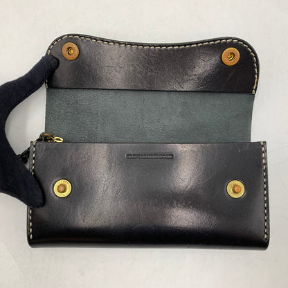 【中古品】【メンズ/レディース】 HEAVY LEATHER WORKS ヘビーレザーワークス LONG WALLET ロング ウォレット 財布 200-260519-kh-07-izu カラー：ブラック 万代Net店
