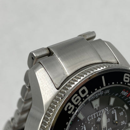 【中古品】【メンズ/レディース】 CITIZEN シチズン C660-R011669 JR4060-88E ST.STEEL PROMASTER MARINE プロマスター マリン シリーズ アナデジ腕時計 時計 197-260520-cs-13-izu カラー：ブラック×シルバー 万代Net店