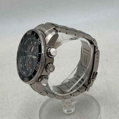 【中古品】【メンズ/レディース】 CITIZEN シチズン C660-R011669 JR4060-88E ST.STEEL PROMASTER MARINE プロマスター マリン シリーズ アナデジ腕時計 時計 197-260520-cs-13-izu カラー：ブラック×シルバー 万代Net店