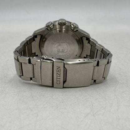 【中古品】【メンズ/レディース】 CITIZEN シチズン C660-R011669 JR4060-88E ST.STEEL PROMASTER MARINE プロマスター マリン シリーズ アナデジ腕時計 時計 197-260520-cs-13-izu カラー：ブラック×シルバー 万代Net店