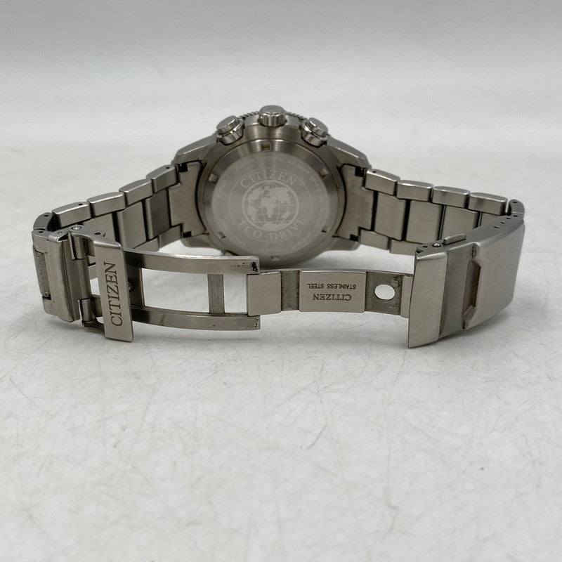 【中古品】【メンズ/レディース】 CITIZEN シチズン C660-R011669 JR4060-88E ST.STEEL PROMASTER MARINE プロマスター マリン シリーズ アナデジ腕時計 時計 197-260520-cs-13-izu カラー：ブラック×シルバー 万代Net店