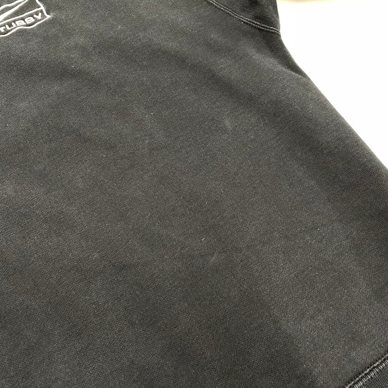 【中古品】【メンズ】 NIKE × STUSSY ナイキ×ステューシー WASHED FLEECE CREWNECK SWEAT SHIRT ウォッシュド クルーネック スウェットシャツ トップス 長袖 142-260518-cs-09-izu サイズ：L カラー：ブラック 万代Net店