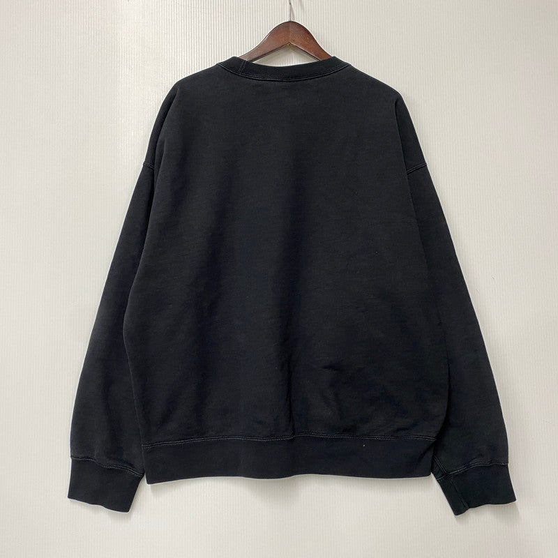 【中古品】【メンズ】 NIKE × STUSSY ナイキ×ステューシー WASHED FLEECE CREWNECK SWEAT SHIRT ウォッシュド クルーネック スウェットシャツ トップス 長袖 142-260518-cs-09-izu サイズ：L カラー：ブラック 万代Net店