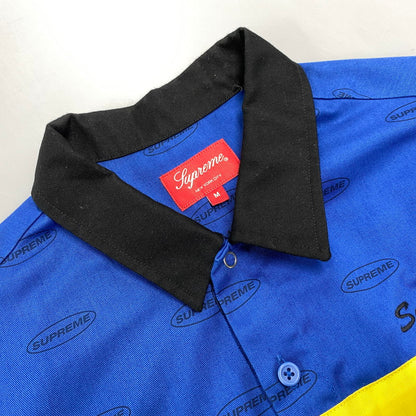【中古品】【メンズ】 SUPREME シュプリーム 17FW COLOR BLOCKED WORK SHIRT カラー ブロック ワーク シャツ トップス 長袖 149-260518-cs-03-izu サイズ：M カラー：ブラック×ブルー 万代Net店