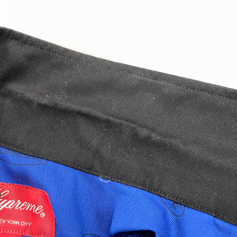 【中古品】【メンズ】 SUPREME シュプリーム 17FW COLOR BLOCKED WORK SHIRT カラー ブロック ワーク シャツ トップス 長袖 149-260518-cs-03-izu サイズ：M カラー：ブラック×ブルー 万代Net店