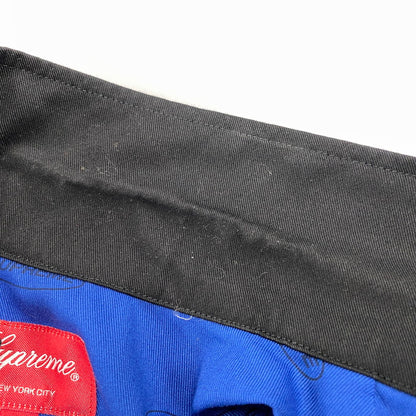 【中古品】【メンズ】 SUPREME シュプリーム 17FW COLOR BLOCKED WORK SHIRT カラー ブロック ワーク シャツ トップス 長袖 149-260518-cs-03-izu サイズ：M カラー：ブラック×ブルー 万代Net店